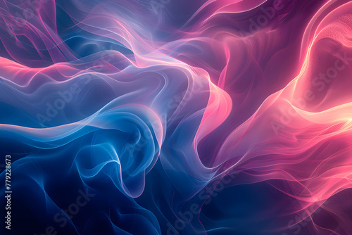 Abstract background with colored lines and waves in blue and pink colors, perfect for ibs awareness month campaigns and health-related designs. Bold, vibrant, and modern.