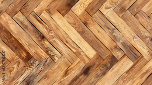 A wooden floor with a checkered pattern. The floor is made of wood and has a warm, natural feel to it