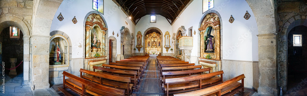 Interior of the church of Santa Eulalia in Fafe- Portugal.