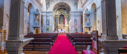 Interior of the parish church of Nossa Senhora das Merces in Lisbon-portugal photo