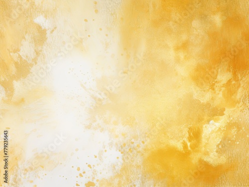 Gold watercolor light background natural paper texture abstract watercolur Gold pattern splashes aquarelle painting white copy space for banner design, greeting card © Lenhard