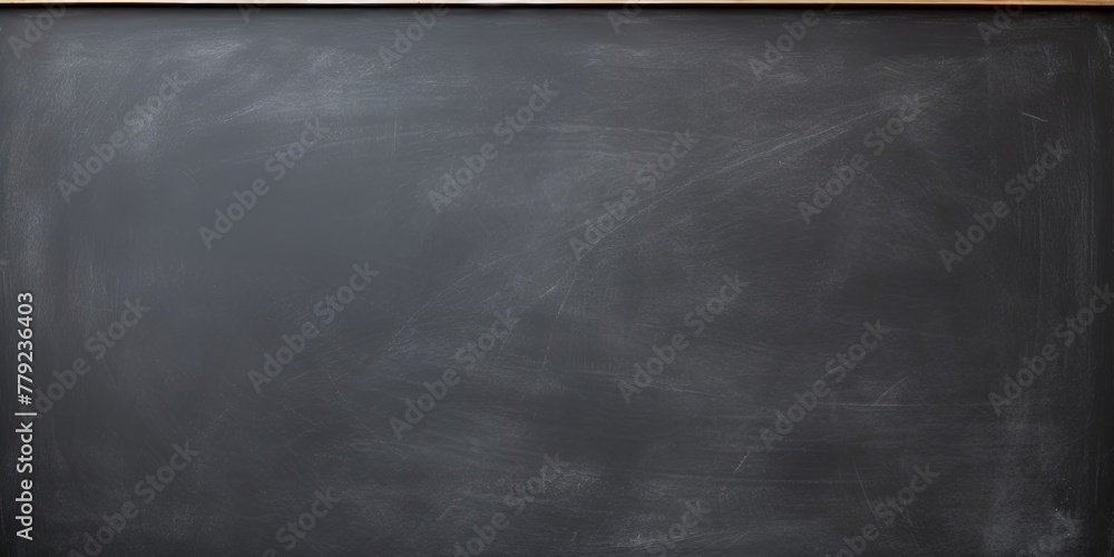 Gray blackboard or chalkboard background with texture of chalk school education board concept, dark wall backdrop or learning concept with copy space blank for design photo text or product - obrazy, fototapety, plakaty 