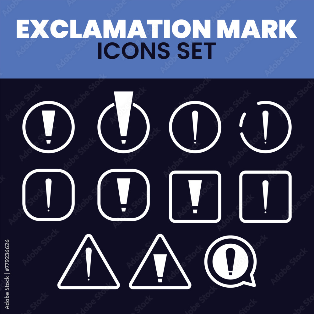 Exclamation Mark Icons Set Vector Exclamation Mark Icons Warning Sign Illustration icons Set Exclamation Mark Icons Set Vector Exclamation Mark Icons Warning Sign Illustration icons Set