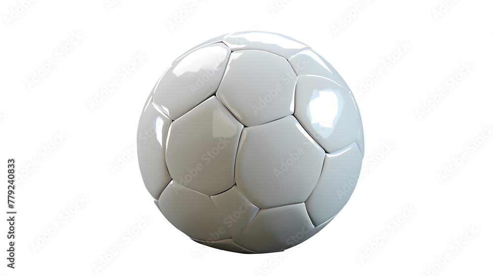 soccer ball, white - cleen isolated on free PNG background. 3d rendering soccer ball, white - cleen isolated on free PNG background. 3d rendering