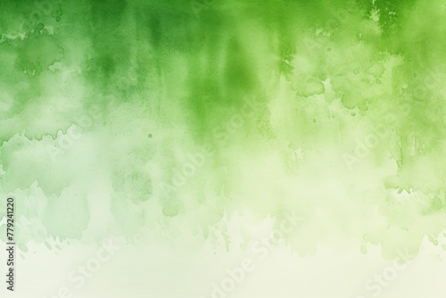 Green watercolor light background natural paper texture abstract watercolur Green pattern splashes aquarelle painting white copy space for banner design, greeting card photo