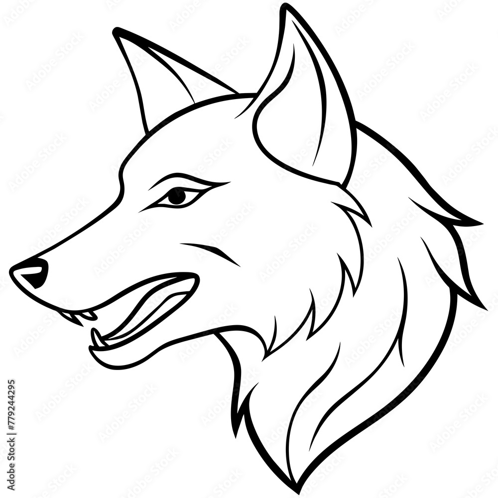 Fototapeta premium wolf head icon