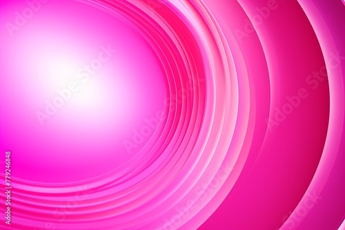 Magenta background, smooth white lines, radians swirl round circle pattern backdrop with copy space for design photo or text