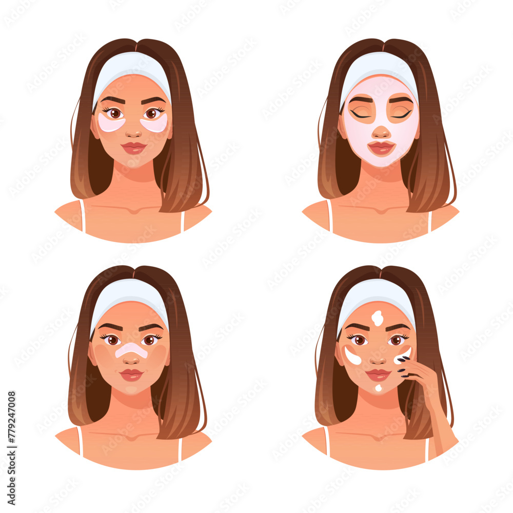 Woman beauty cosmetic procedures for healthy skin.
Woman beauty cosmetic procedures for healthy skin.