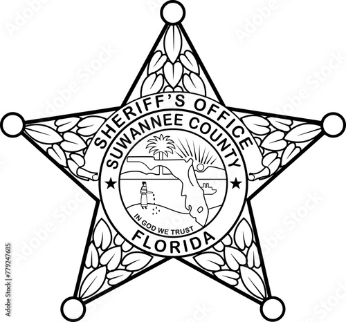 county, Florida, Sheriff, svg badge, svg, eps, dxf, png, jpeg laser engraving, laser cutting, CNC Router file, wood engraving, laser file
County, Sheriff office, Badge, sheriff star badge, vector file photo