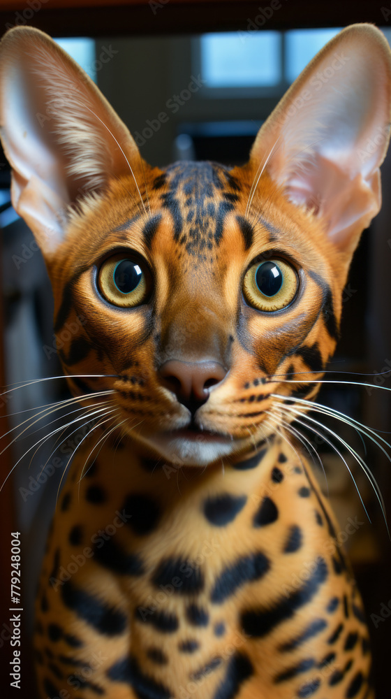 Bengal Cat with Striking Features

