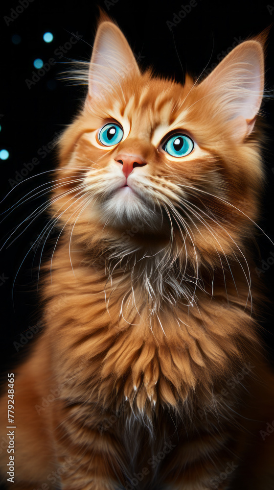 Ginger Cat with Blue Eyes

