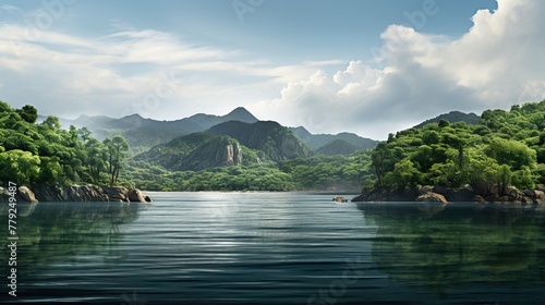 lake and mountains  high definition(hd) photographic creative image © sk