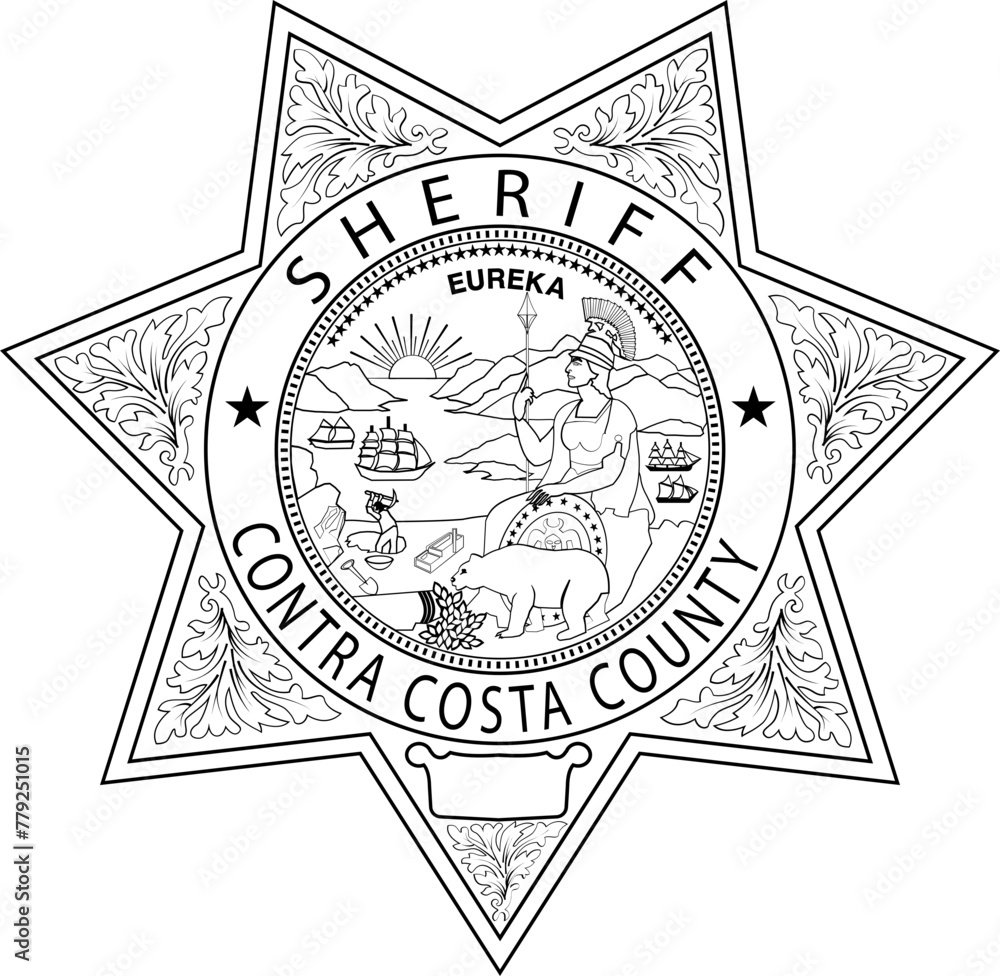 county, California, Sheriff, svg badge, svg, eps, dxf, png, jpeg laser engraving, laser cutting, CNC Router file, wood engraving, laser file
County, Sheriff office, Badge, sheriff star badge, vector f
