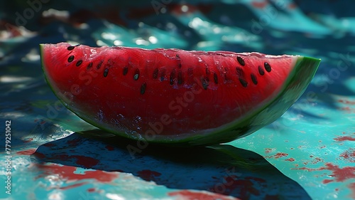 Refreshing Close-Up: Succulent and Juicy Watermelon