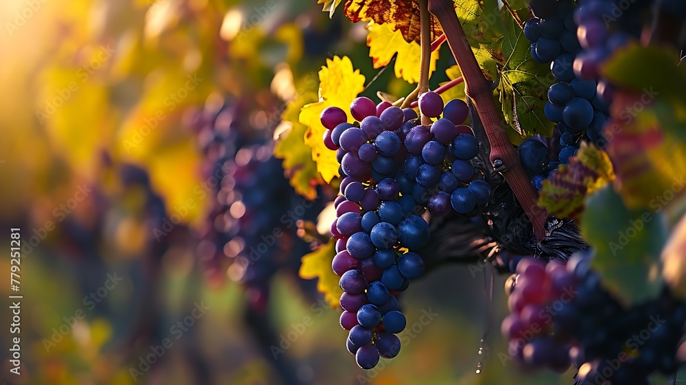 A Close-Up Shot of Grapes on the Vine A Close-Up Shot of Grapes on the Vine