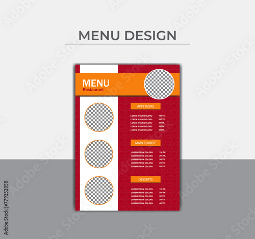 Simple and creative restaurant menu design