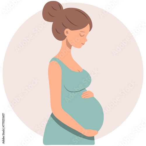 Pregnant Woman Illustration.