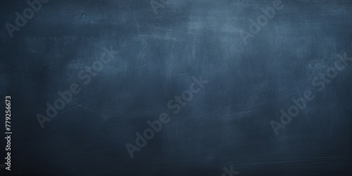 Navy Blue blackboard or chalkboard background with texture of chalk school education board concept, dark wall backdrop or learning concept with copy space blank for design photo text or product  photo