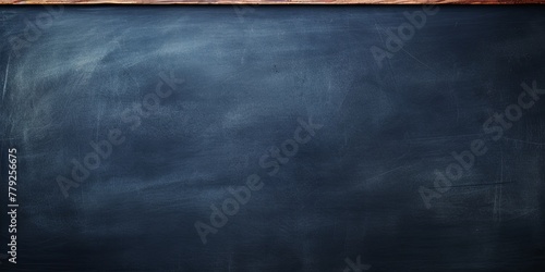 Navy Blue blackboard or chalkboard background with texture of chalk school education board concept, dark wall backdrop or learning concept with copy space blank for design photo text or product  photo