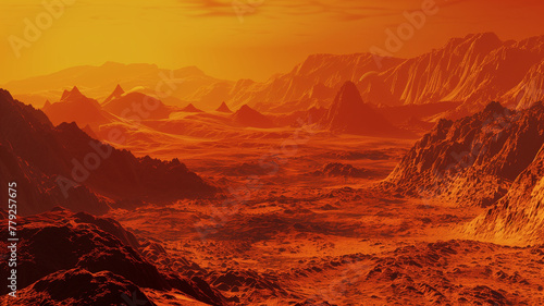  A Martian Landscape Panoramic Photo of the Red Planet