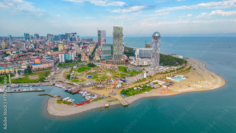 Obraz premium Panorama view of downtown Batumi in Georgia