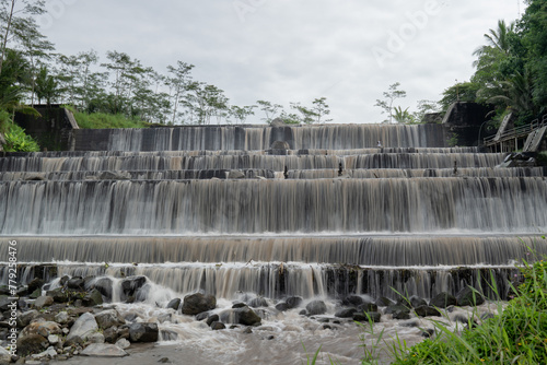 The beauty of Watu Purbo waterfall  Yogyakarta  Indonesia