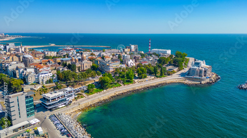 Aerial view of the old town of Constanta, Romania