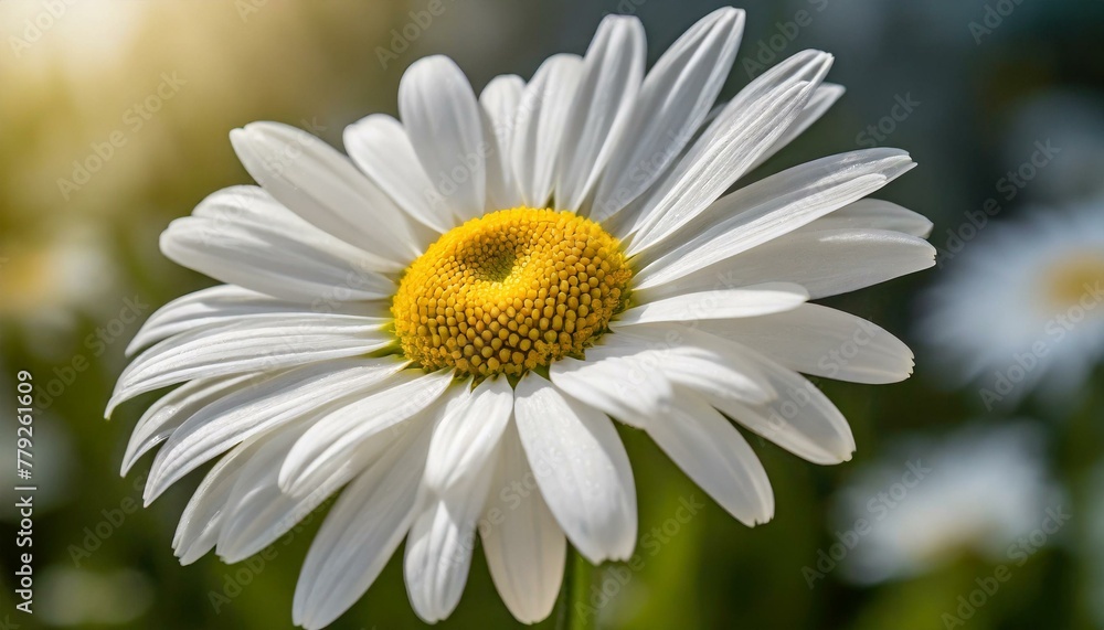 A delicate close-up of a daisy blossom A delicate close-up of a daisy blossom