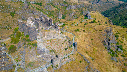 Summer day at Amberd castle in Armenia photo