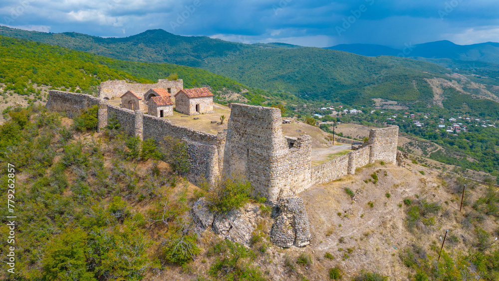 Summer view of the Manavi Fortress in Georgia Summer view of the Manavi Fortress in Georgia