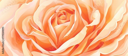 A vibrant orange hybrid tea rose in close up, showcasing its intricate petals against a clean white background. A beautiful addition to any garden photo
