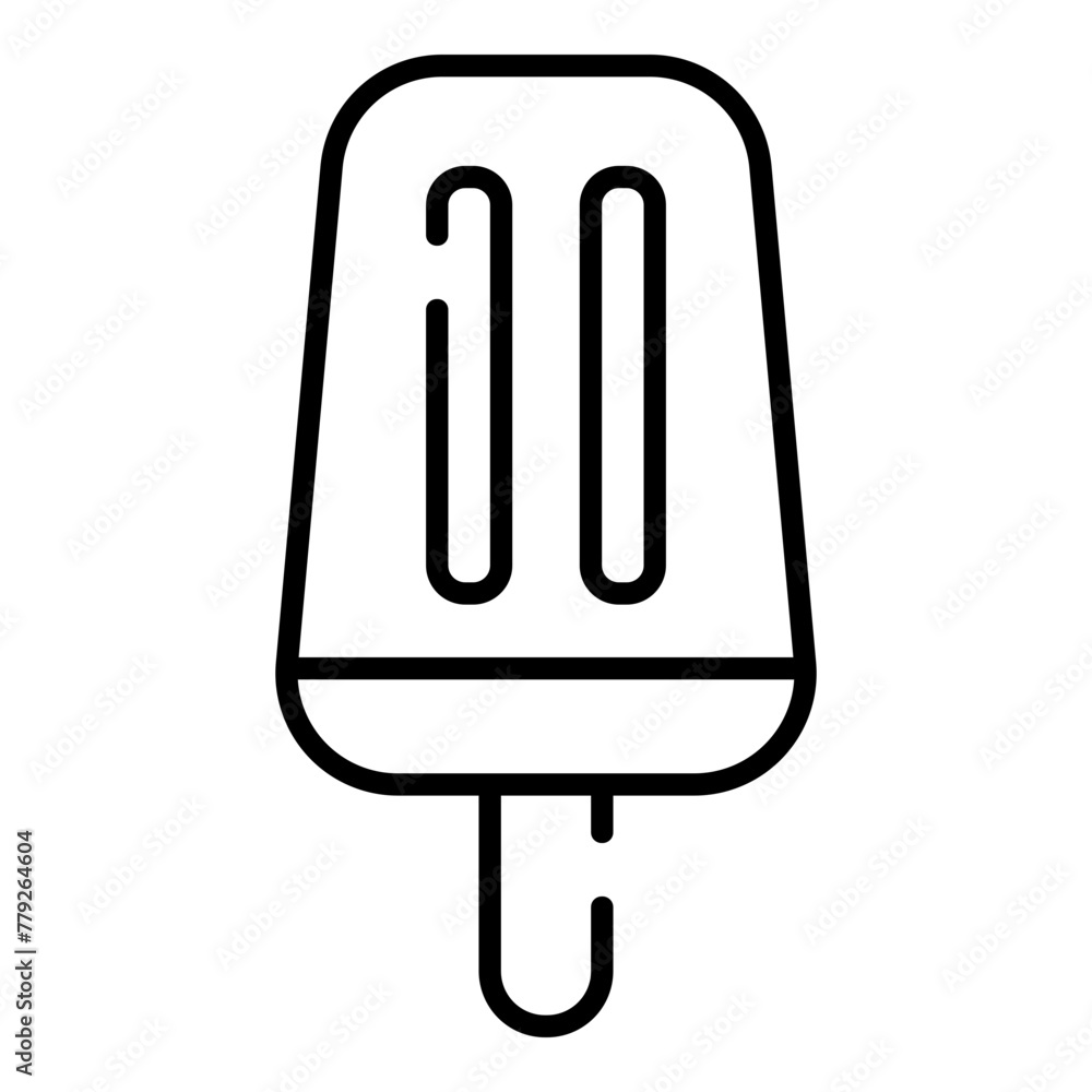 Ice pop black line icon Ice pop black line icon