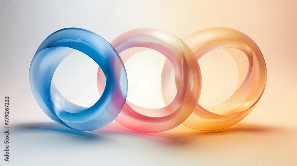 Three circles of different colors with a slight gradient background illustration Three circles of different colors with a slight gradient background illustration