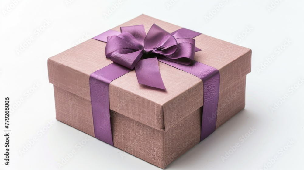 Obraz premium Gift box on white background. Minimalist gift box design