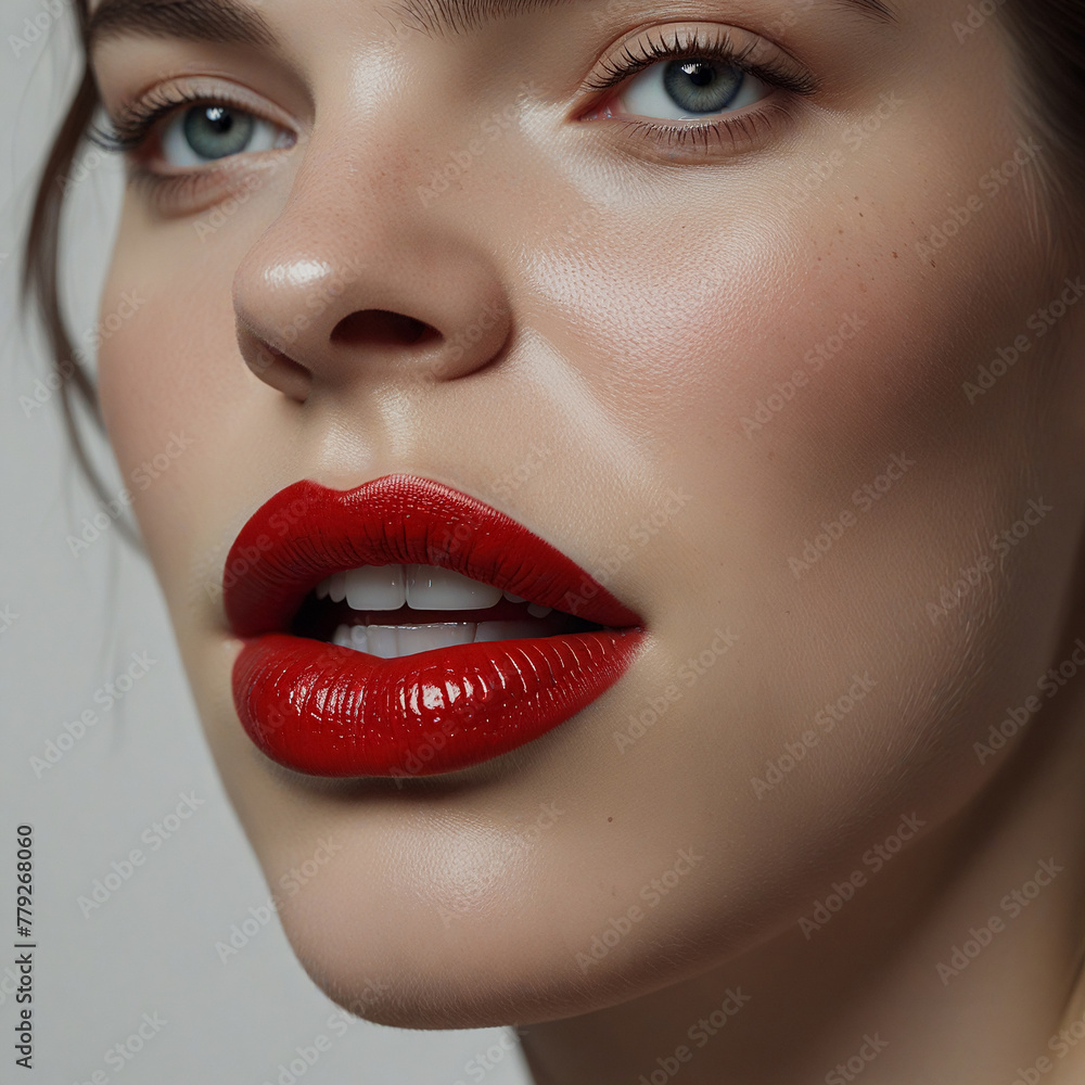 Naklejka premium Woman's Elegance: Close-Up Fashion and Beauty Shoots. 