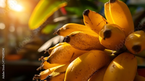 Bunch of Bananas: Close-Up Snapshot of Freshness photo