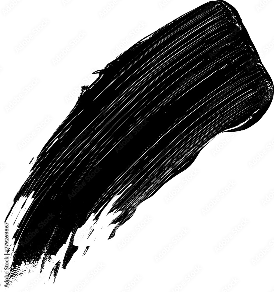 Black vector artistic paint brush stroke isolated on a white background Black vector artistic paint brush stroke isolated on a white background