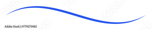 青い波線のアンダーライン素材F