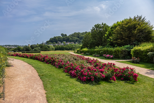 Famous People Garden (Jardin des Personnalites) landscaped garden/park in the town of Honfleur, Normandy, France.