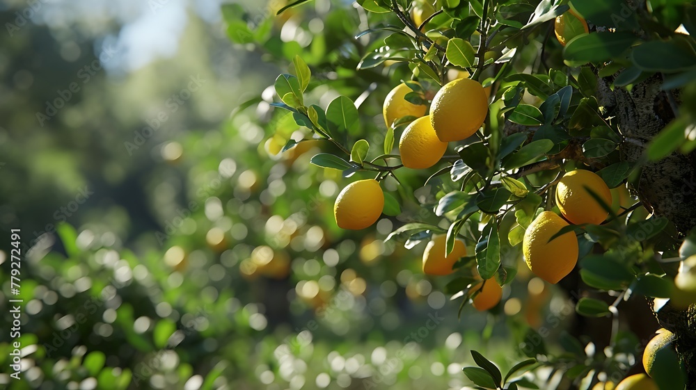A Picturesque Scene: Capturing a Lemon Tree in Full Bloom A Picturesque Scene: Capturing a Lemon Tree in Full Bloom