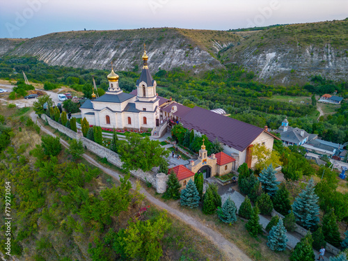 Wallpaper Mural Sunset panorama of St. Mary's Church at Orheiul Vechi in Moldova Torontodigital.ca