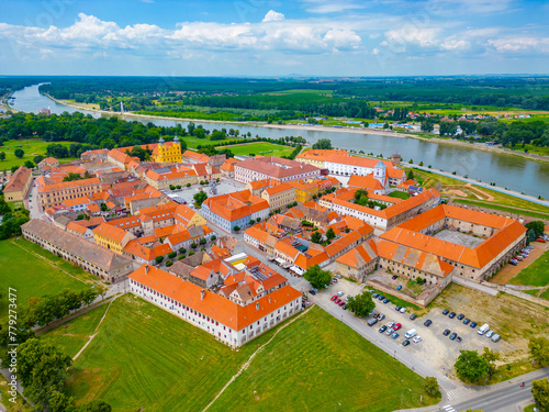 Vászonkép Aerial view of old town of Osijek, Croatia