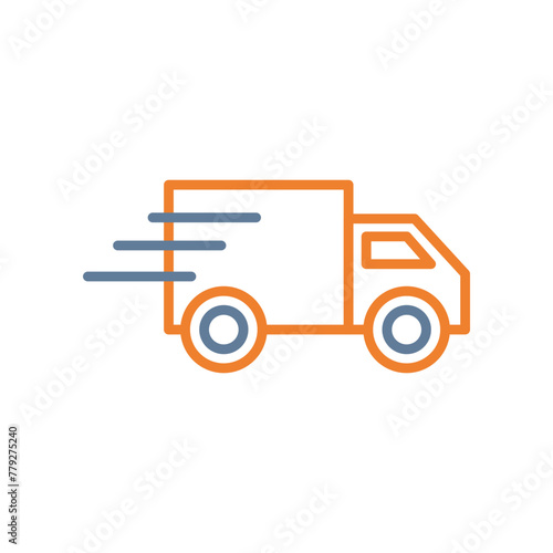 Fast Delivery Line Two Color Icon