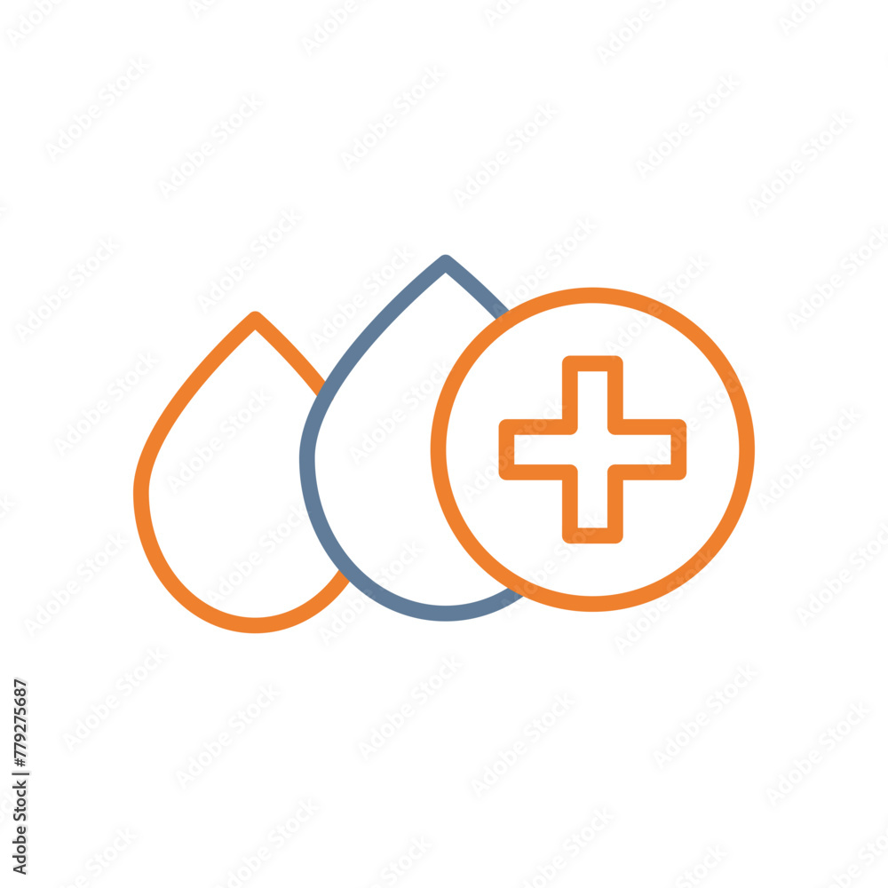 Fototapeta premium Blood Donation Line Two Color Icon