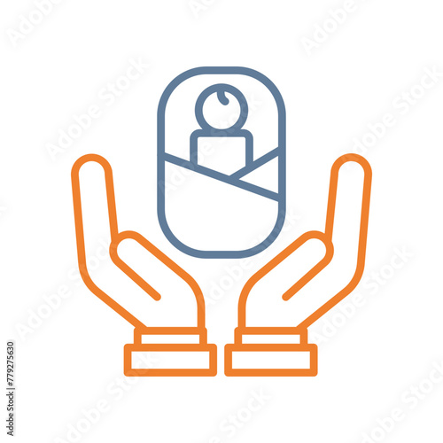 Adoption Line Two Color Icon