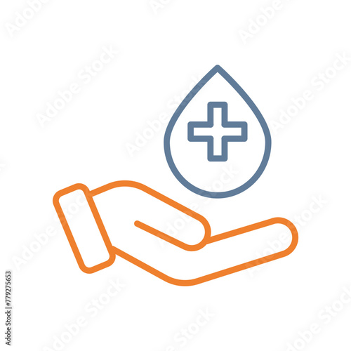 Donors Line Two Color Icon