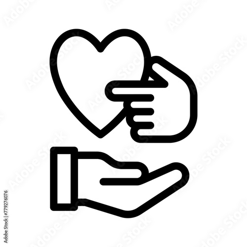 giving line icon illustration vector graphic