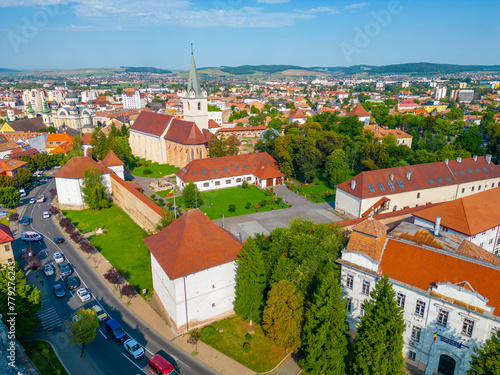 Tapet Panorama view of citadel of Targu Mures in Romania