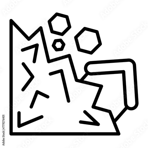 Landslide Line Icon