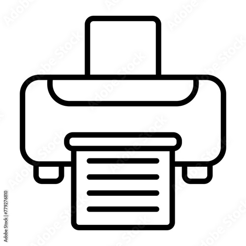 Fax Machine Line Icon
